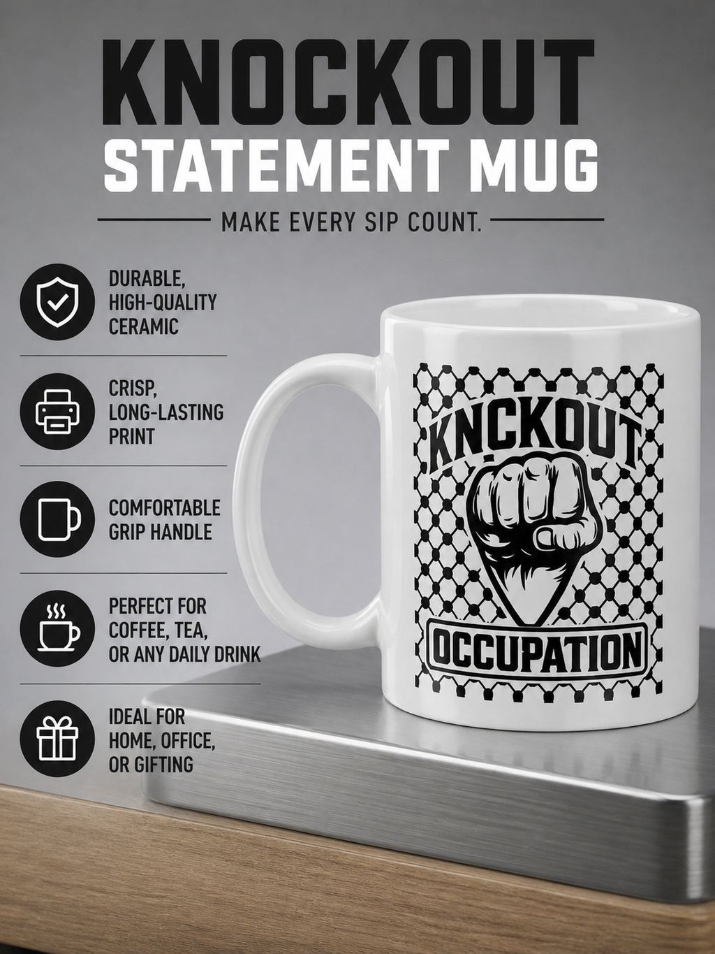 Knockout Occupation Statement Mug (11oz Ceramic)